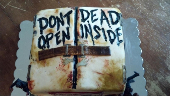 Zombie Themed Birthday Cake
